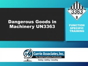 Dangerous Goods in Machinery